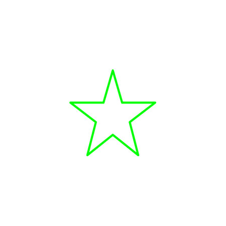 A illustration green star isolated on white backgroundの写真素材
