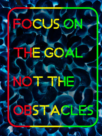 FOCUS ON THE GOALS. Motivational Quote.の写真素材