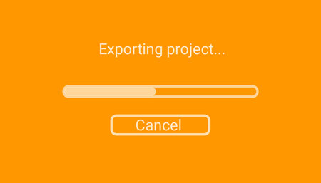 A 3D rendering Exporting video icon isolated on yellow background