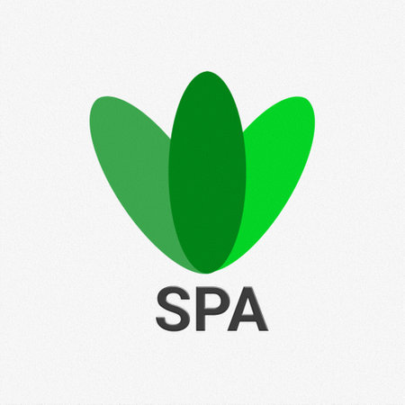 A 3D illustration leafs with Spa text isolated on white background. Use for Spa , Hotels, Bar.の写真素材