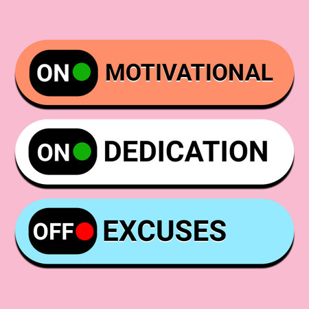 Motivational, Dedication, Excuses. Lettering. Hand-drawn illustration-Modern motivation quote in...