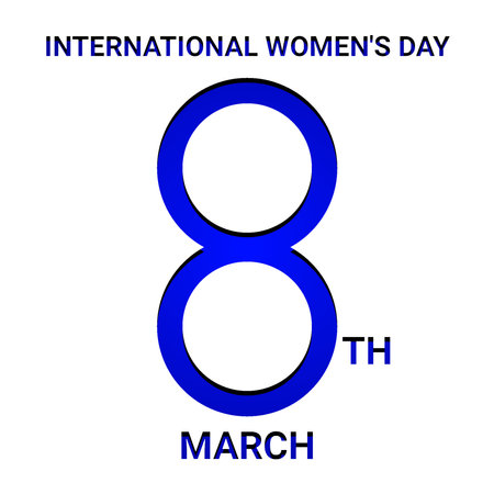 International Women's Day. March 8. Important date. 3D illustration.の写真素材