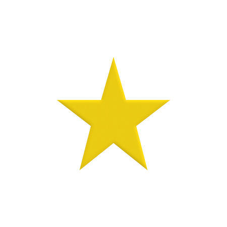 Star icon in trendy flat style isolated on white background. Favorite symbol for your web site design, , app, UI. 3D illustrationの写真素材