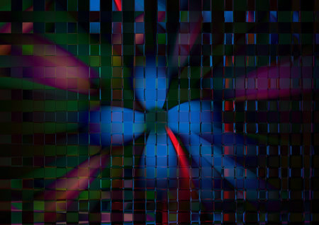 abstract colorful background with fractal flower. 3D illustration