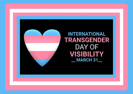 International Transgender Day of Visibility. March 31. Holiday concept. Template for background, banner, card, poster with text inscription. illustration.の写真素材