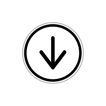 web button on a white background. arrow down. flat design.の写真素材
