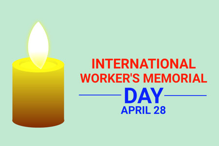 International Worker's Memorial day. April 28. Template for background, banner, card, poster with text inscription. illustration.の写真素材