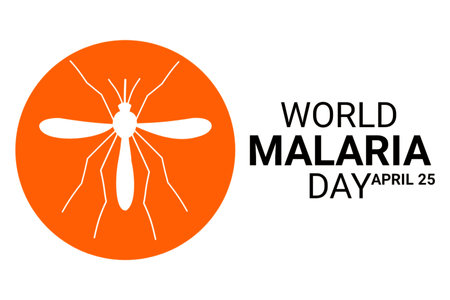 World Malaria Day. illustration. Design element for banner, poster or print.の写真素材