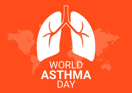 World Asthma Day.  illustration. Design concept for banner, poster or print.の写真素材