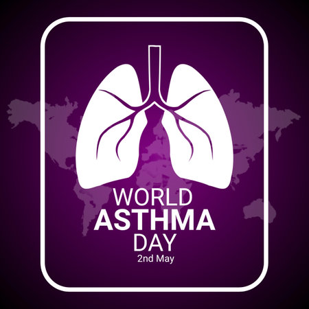 world asthma day design,  illustration graphic backgroundの写真素材