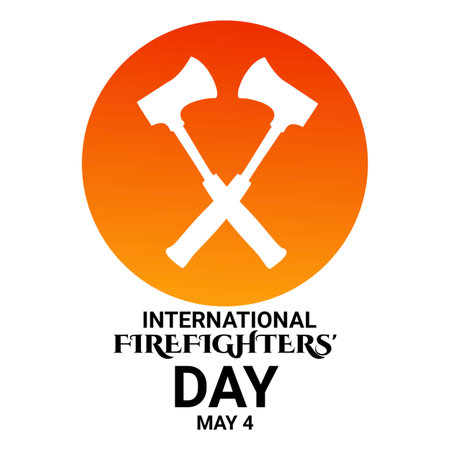 International Firefighters' Day.  illustration on a white background.の写真素材