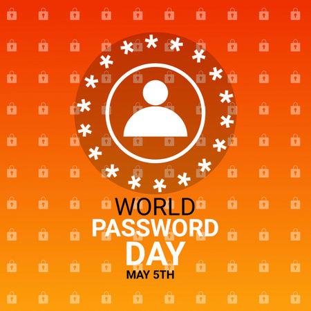 World Password Day. Holiday concept. Template for background, banner, card, poster with text inscription.の写真素材