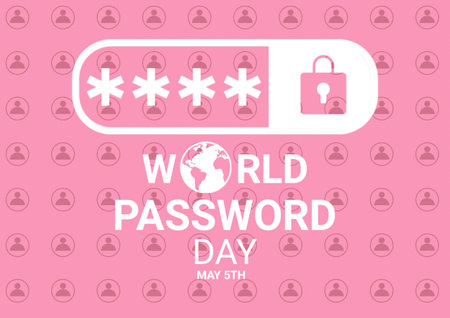 World Password Day Illustration. Suitable for greeting card, poster and banner.の写真素材