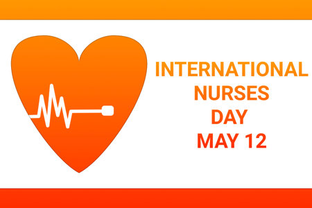 International Nurses Day. May 12. Holiday concept. Template for background, banner, card, poster with text inscription.  illustrationの写真素材