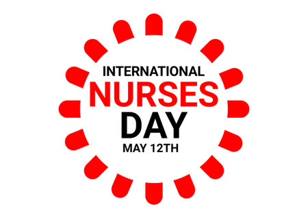 International Nurses Day. May 12. Holiday concept. Template for background, banner, card, poster with text inscription.  illustration.の写真素材