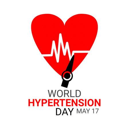World Hypertension Day. May 17.  illustration. Design element for greeting card, banner and poster.の写真素材