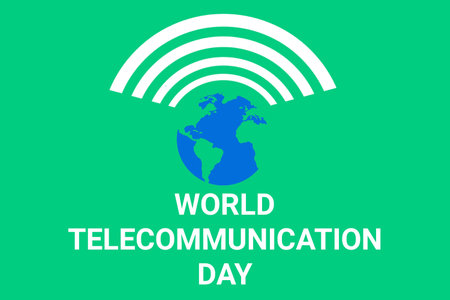 World Telecommunication Day background. Vector illustration of world telecommunication day.の写真素材
