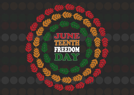 June Teenth Freedom Day. Vector illustration Suitable for greeting card, poster and banner.のイラスト素材