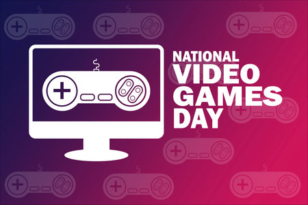 National Video Games Day. Vector Illustration Suitable for greeting card, poster and bannerのイラスト素材