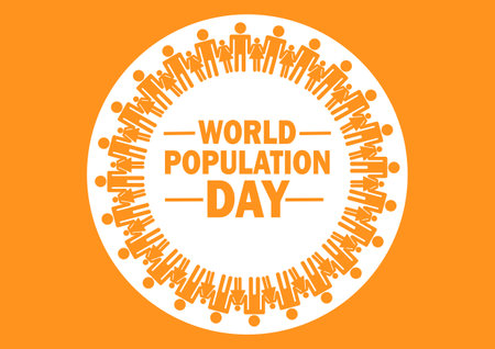 World Population Day. Vector Illustration Suitable for greeting card, poster and banner.のイラスト素材