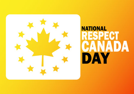 National Respect Canada Day vector illustration. Suitable for greeting card, poster and banner.のイラスト素材