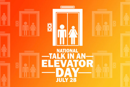 National Talk In An Elevator Day Vector illustration. July 28. Holiday concept. Template for...