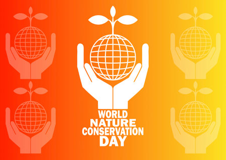 World Nature Conservation Day concept. Vector illustration for banner, poster or flyer.のイラスト素材