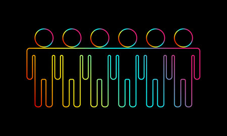 illustration Inclusion and diversity culture equity icon. Group of persons with gender equality. Inclusion infographic symbol. Disability rights. Suitable for logo, websiteの写真素材