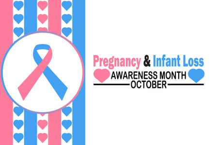 Pregnancy & Infant Loss Awareness Month October. Vector Illustration. Suitable for greeting card, poster and bannerのイラスト素材