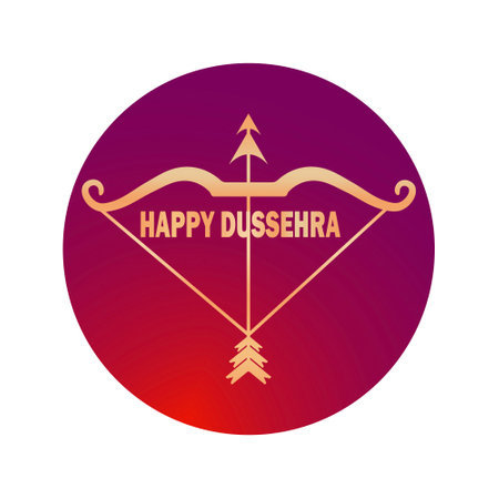 Happy Dussehra Vector Design Illustration. Suitable for greeting card, poster and bannerの写真素材