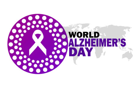 Vector Illustration on the theme World Alzheimer's Day. Suitable for greeting card, poster and bannerのイラスト素材