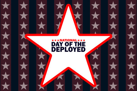 National Day Of The Deployed. Holiday concept. Template for background, banner, card, poster with text inscription. Vector illustration.のイラスト素材