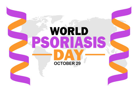 World Psoriasis Day Vector Template Design Illustration. October 29. Suitable for greeting card, poster and bannerのイラスト素材