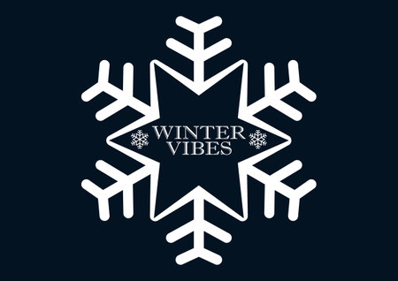 Winter Vibes concept Vector illustration. Suitable for greeting card, poster and bannerのイラスト素材