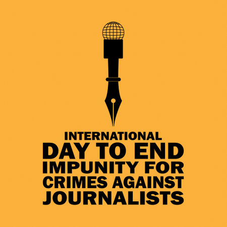 International day to end Impunity for Crimes Against Journalists Vector Template Design Illustration. Suitable for greeting card, poster and bannerのイラスト素材
