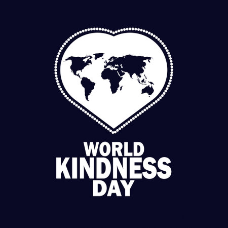 World Kindness Day Vector illustration. Holiday concept. Template for background, banner, card, poster with text inscription.のイラスト素材
