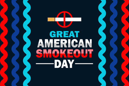 Great American Smokeout Day vector illustration. Suitable for greeting card, poster and banner.のイラスト素材