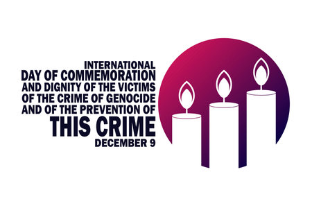 International Day of Commemoration And Dignity of the Victims of the crime of Genocide and of the prevention of this crime. December 09. Holiday concept. Template for backgroundのイラスト素材