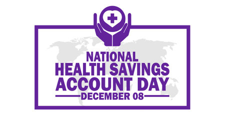 National Health Savings Account Day Vector illustration. December 08. Design template for banner, poster, flyer.のイラスト素材