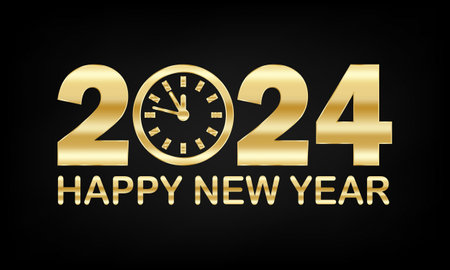 2024 Happy new year, background design wallpaper. Merry Christmas and Happy New Year 2024 greeting...