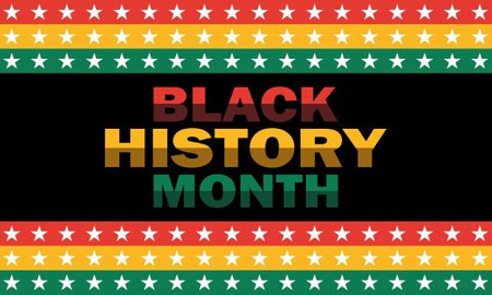 Black History Month Background. Vector illustration. Suitable for greeting card, poster and banner.のイラスト素材
