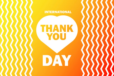 International Thank You Day Vector illustration. Holiday concept. Template for background, banner, card, poster with text inscription.のイラスト素材