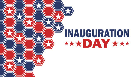 Inauguration Day. Holiday concept. Template for background, banner, card, poster with text inscription. Vector illustrationのイラスト素材