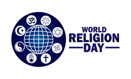 World Religion Day Vector illustration. Suitable for greeting card, poster and bannerのイラスト素材