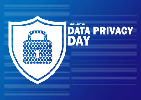 Data Privacy Day Vector illustration. January 28. Background for poster, banner, greeting card.のイラスト素材