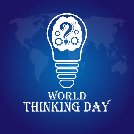 World Thinking Day Vector illustration. Suitable for greeting card, poster and banner.のイラスト素材