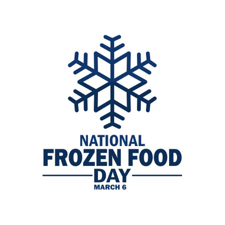 National Frozen Food Day. Vector Illustration. March 6. Suitable for greeting card, poster and banner.のイラスト素材