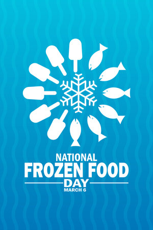 National Frozen Food Day Vector Illustration. March 6. Suitable for Mobile Wallpaper.のイラスト素材
