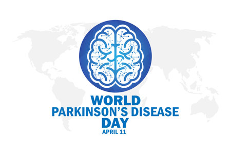 World Parkinson's Disease Day. Vector Illustration. April 11. Suitable for greeting card, poster and banner.のイラスト素材
