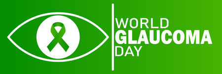 World Glaucoma Day. Holiday concept. Template for background, banner, card, poster with text inscription. Vector illustrationのイラスト素材
